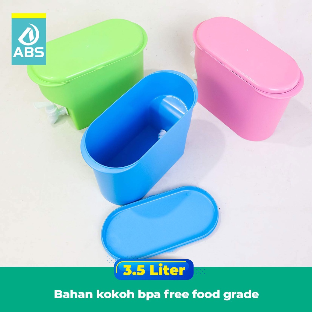 ABS Water Tank Dispenser Dispenser Air Ketel Minum Dingin Dengan Keran Juice Dispenser  DISPENSER AIR MINUM DINGIN / DISPENSER JUS DINGIN 3.5L-4