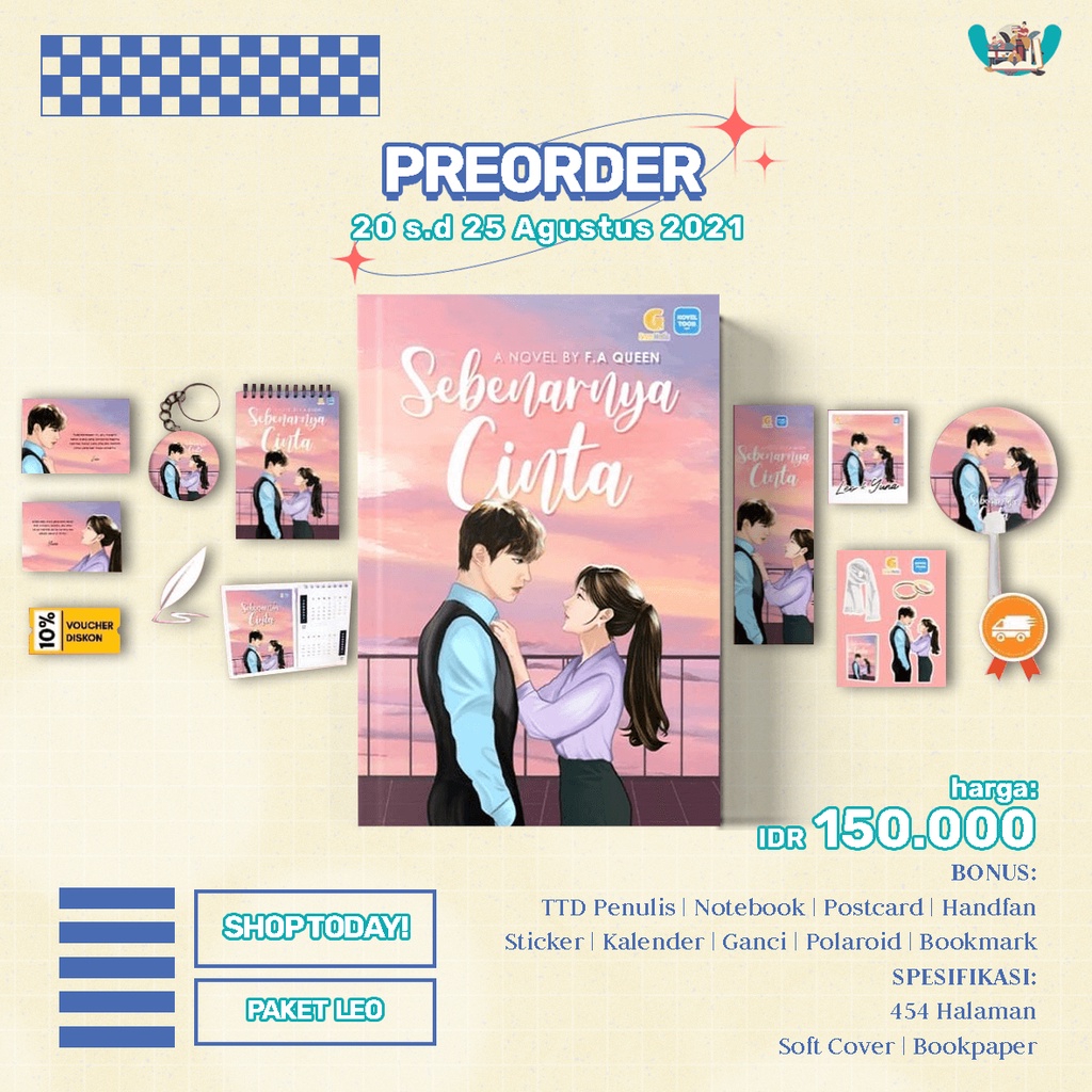 Novel Sebenarnya Cinta karya F.A Queen-PAKET LEO