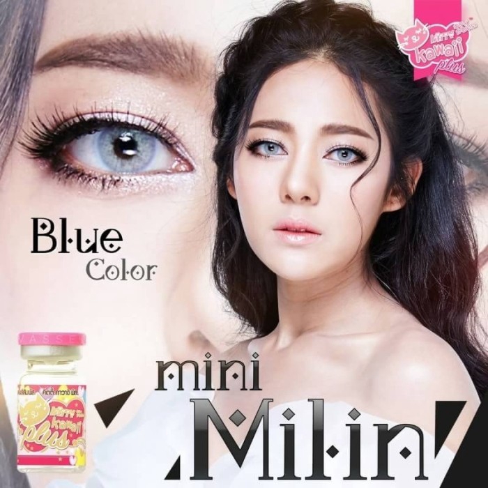 SOFTLENS KITTY KAWAII / SOFTLENS KOREA MINI MILIN BLUE  -NORMAL / LENSA MATA