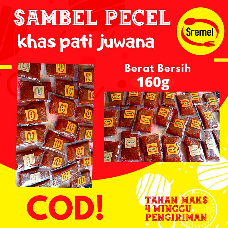 Bumbu Pecel Khas Pati SREMEL / SREMEL Bumbu Pecel Khas Pati Dengan Berat (160gram)