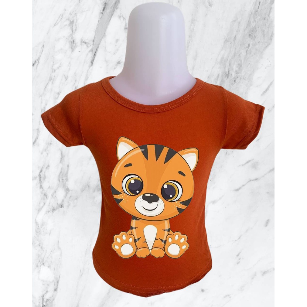 BAYAR DITEMPAT / BISA COD - GO KIDS - Baju Kaos Anak Umur 1 - 6 Tahun Motif Tiger Harimau / Baju Anak Kartun
