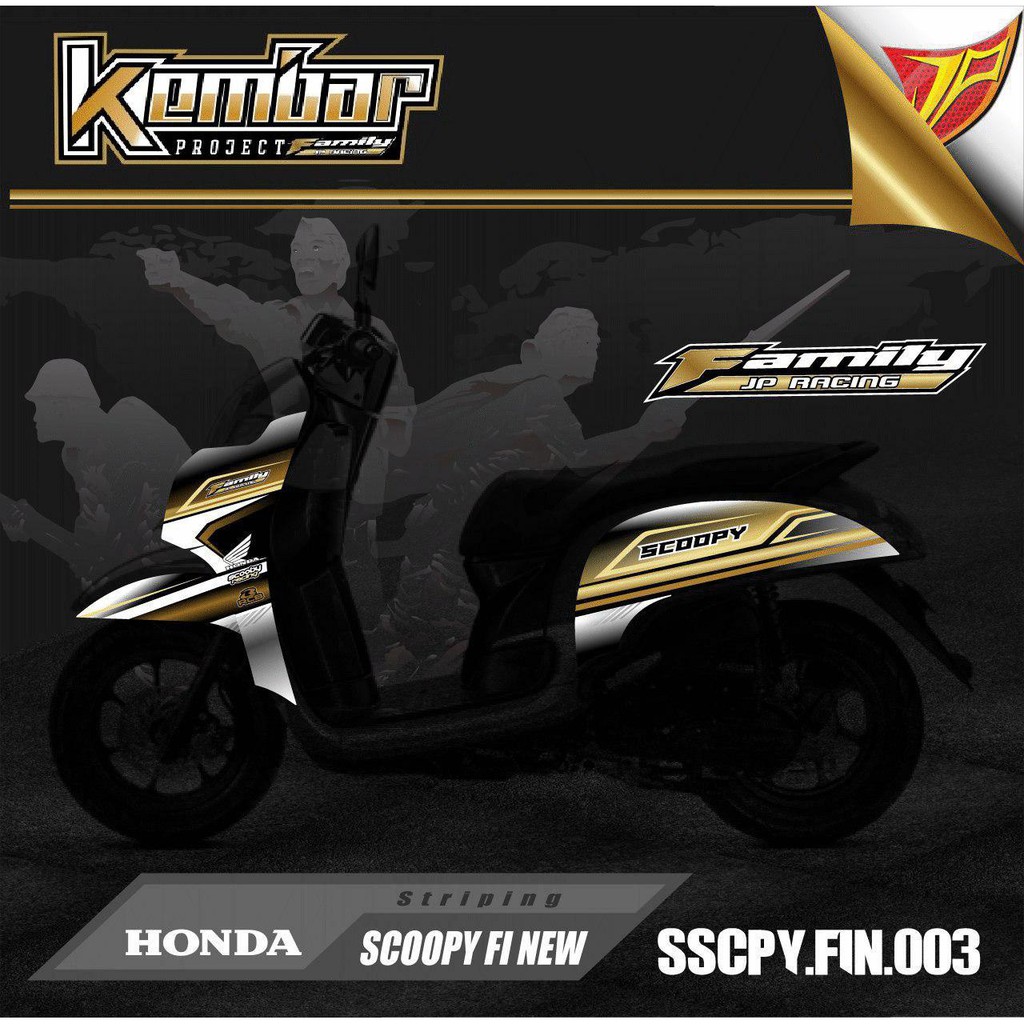 Cod SCOOPY NEW STIKER MOTOR Sticker Striping Variasi List Motor Honda Racing Modifikasi 03 Shopee Indonesia