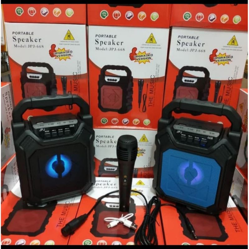 COD SPEAKER BLUETOOTH +MIC KARAOKE YD 668 WIRELESS BLUETOOTH BASS PLUS MIC