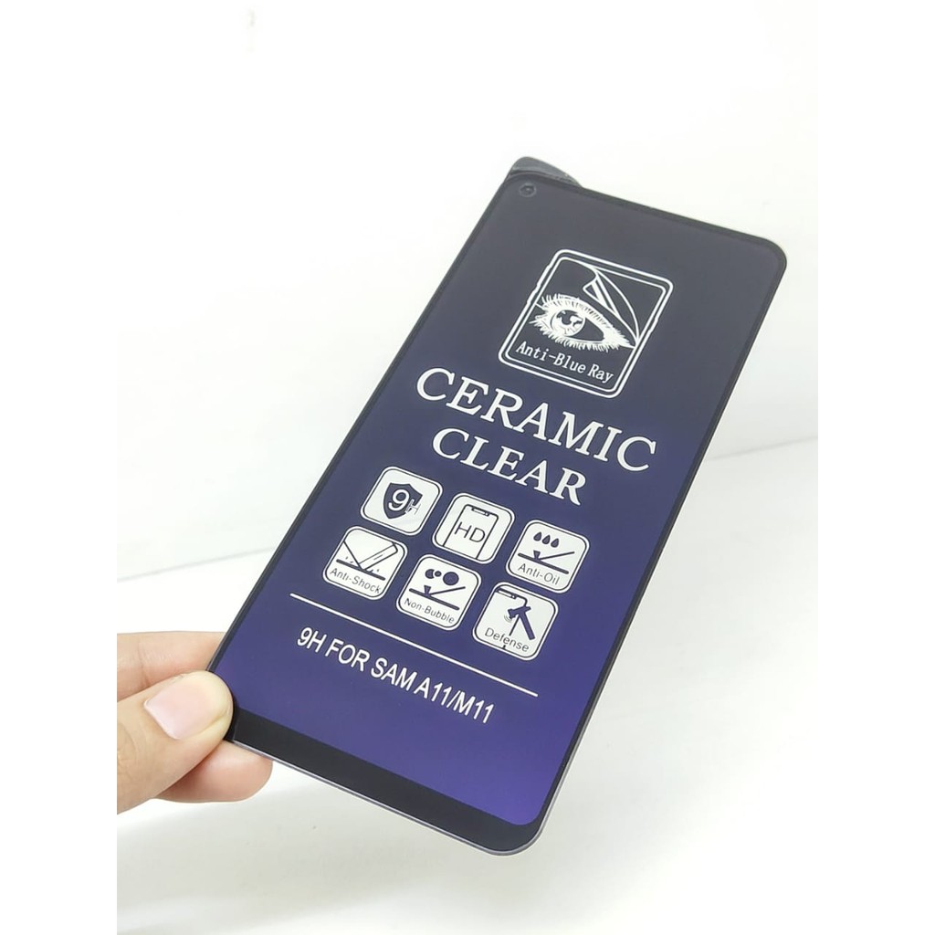 Ceramic CLEAR ANTI BLUE Samsung A11 A115F M11 6.4 inch Screen Protector Full Layar Anti Broken