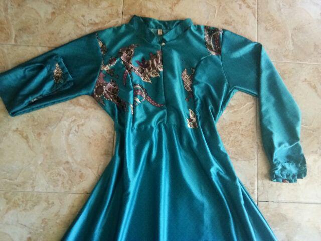 5warna Ramayana Couple 2pcs/kg 100/140 Allsize Gamis Busui Syari Batik Semi Sutera Halus Knz Ch