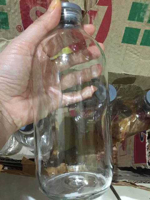 Botol Kaca 1 Liter Jamu / Boles (6 Pcs)