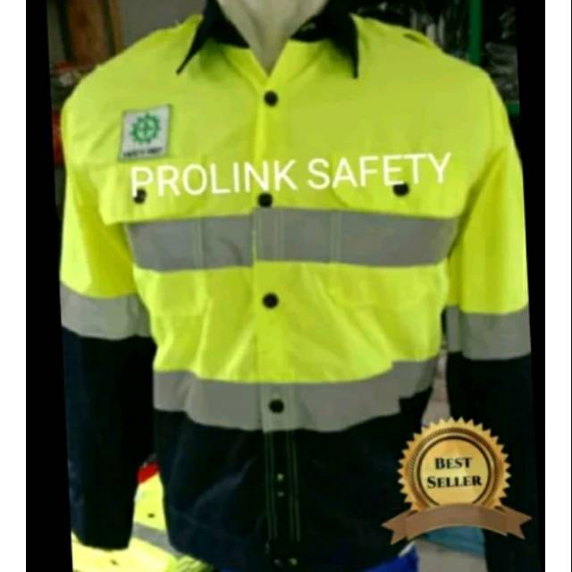 SERAGAM BAJU SAFETY STABILO DONGKER DOBLE SCOTLIGHT MODEL TAMBANG