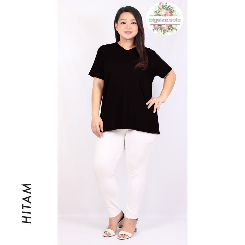 (LD 120cm) 3XL XXXL ATASAN BIGSIZE POLOS KAOS BIGSIZE KAOS JUMBO ATASAN JUMBO