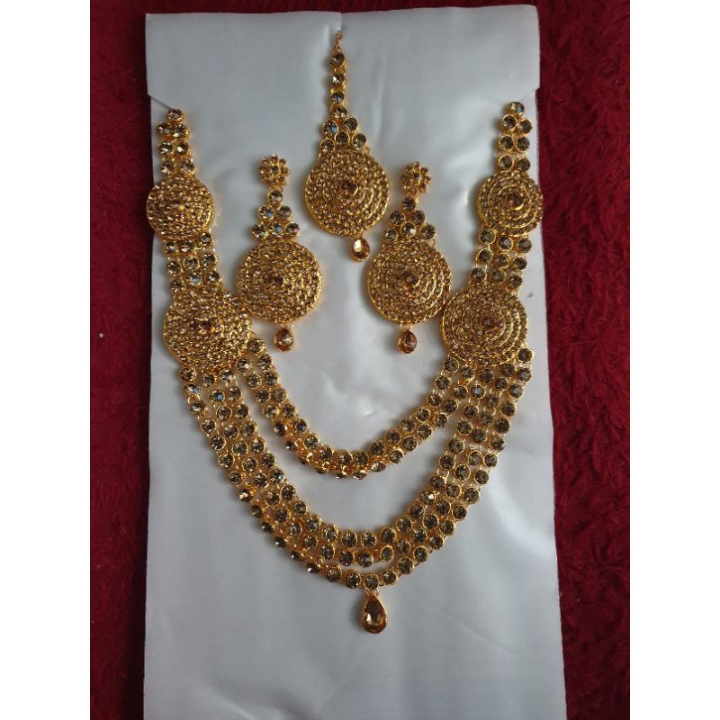 kalung set pengantin/kalung india/aksesoris india