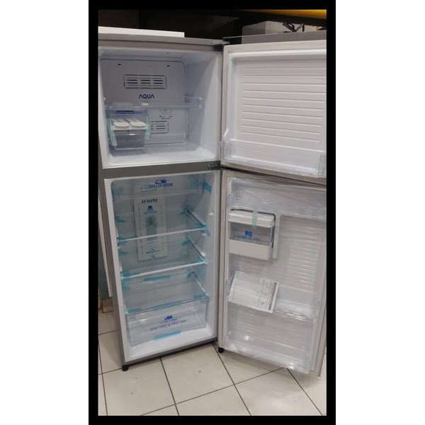 Kulkas 2 Pintu AQUA Sanyo AQR D270 DS LS 220 Liter Tinggi 153 Cm No Frost Ice Twist