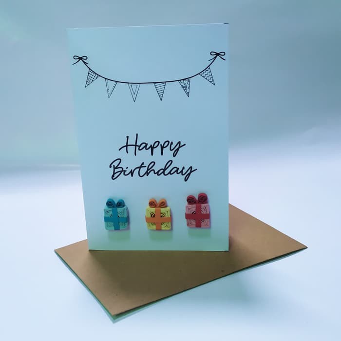 Quilling Card Kartu Ucapan Birthday Kartu Ulang Tahun 04 Shopee Indonesia