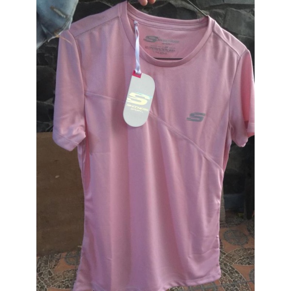 kaos running skechers wanita original / kaos olahraga skechers pink / skechers wanita diskon sale