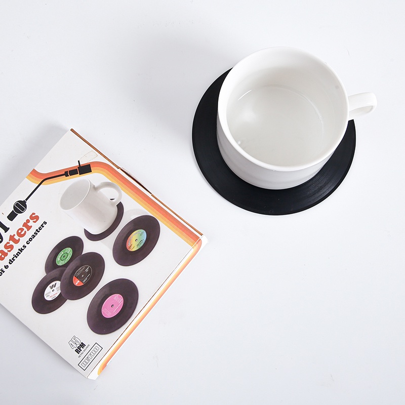 Creative Round Record Table Mat / Kitchen Heat-resistant Anti-slip Coffee Mug Cup Coaster