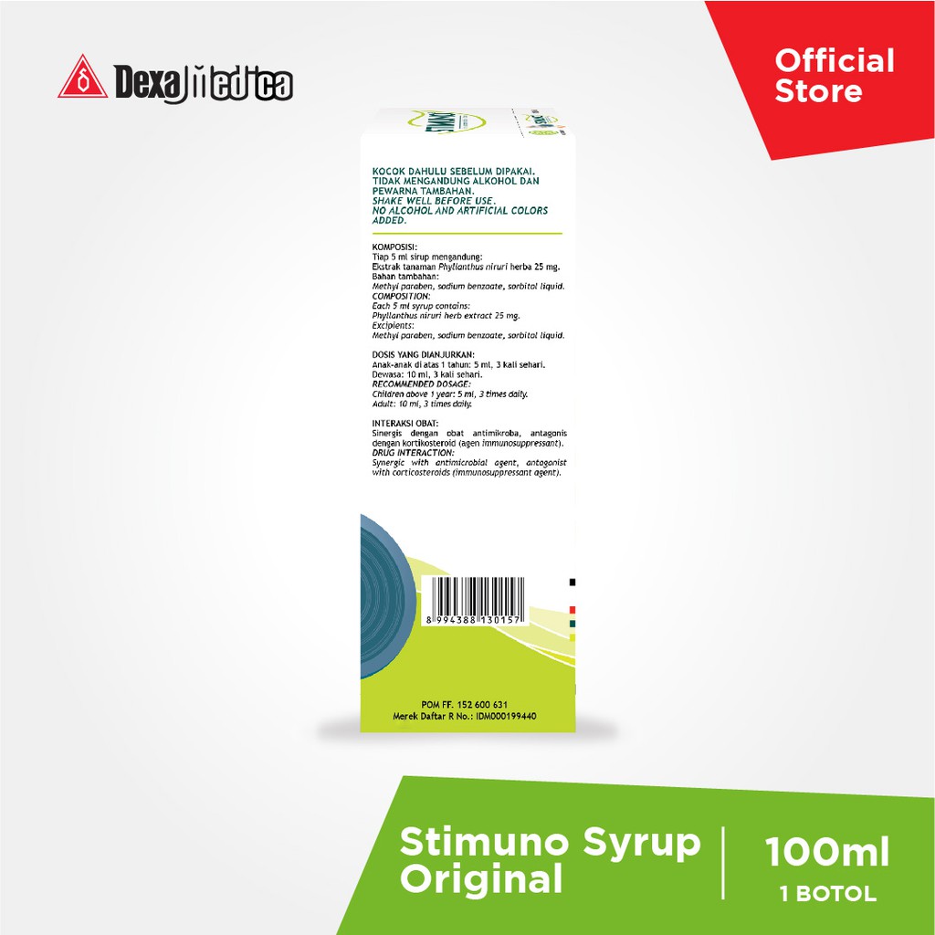 Stimuno Sirup Original 100ml Herbal untuk Imun Tubuh