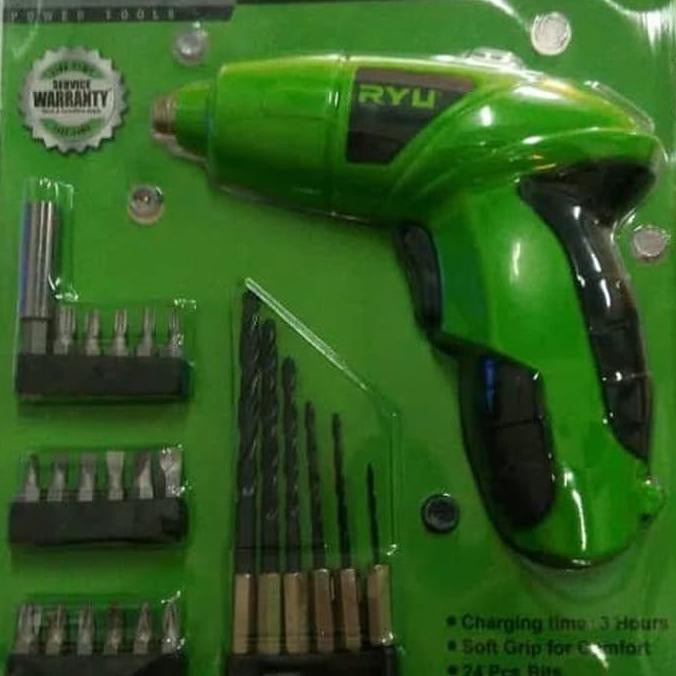(Flash Sale) Bor Baterai Cordless 4,8V Ryu Bor Screw Driver *