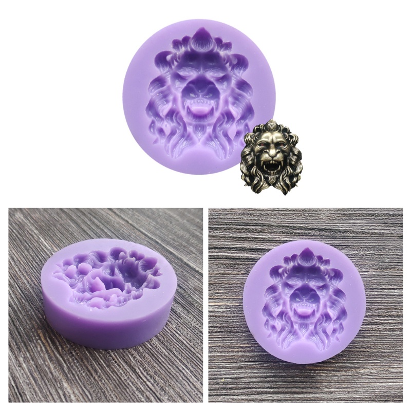 SIY  Lion Head Mold Silicone Epoxy Resin Casting Mold Ornament Jewelry Making Tools