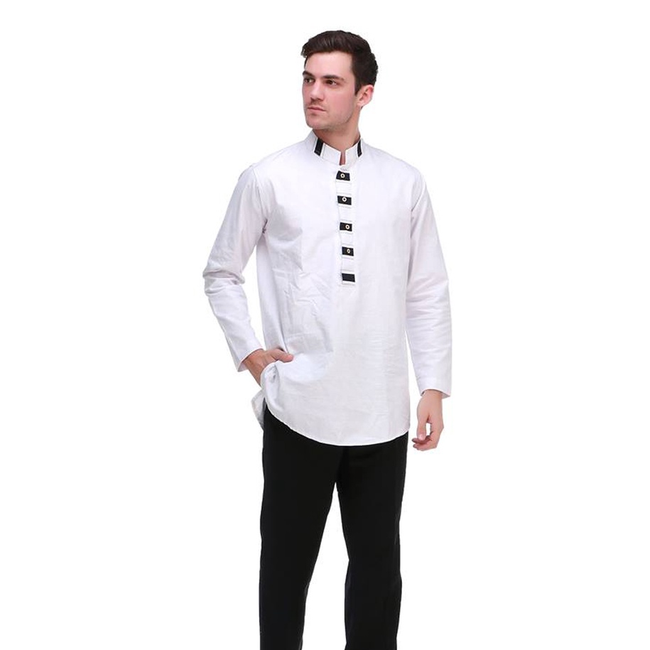 Baju Koko Dewasa Lengan Panjang Al Fatih Lengan Panjang Bahan Cotton Premium Fashion Muslim Kurta Pa