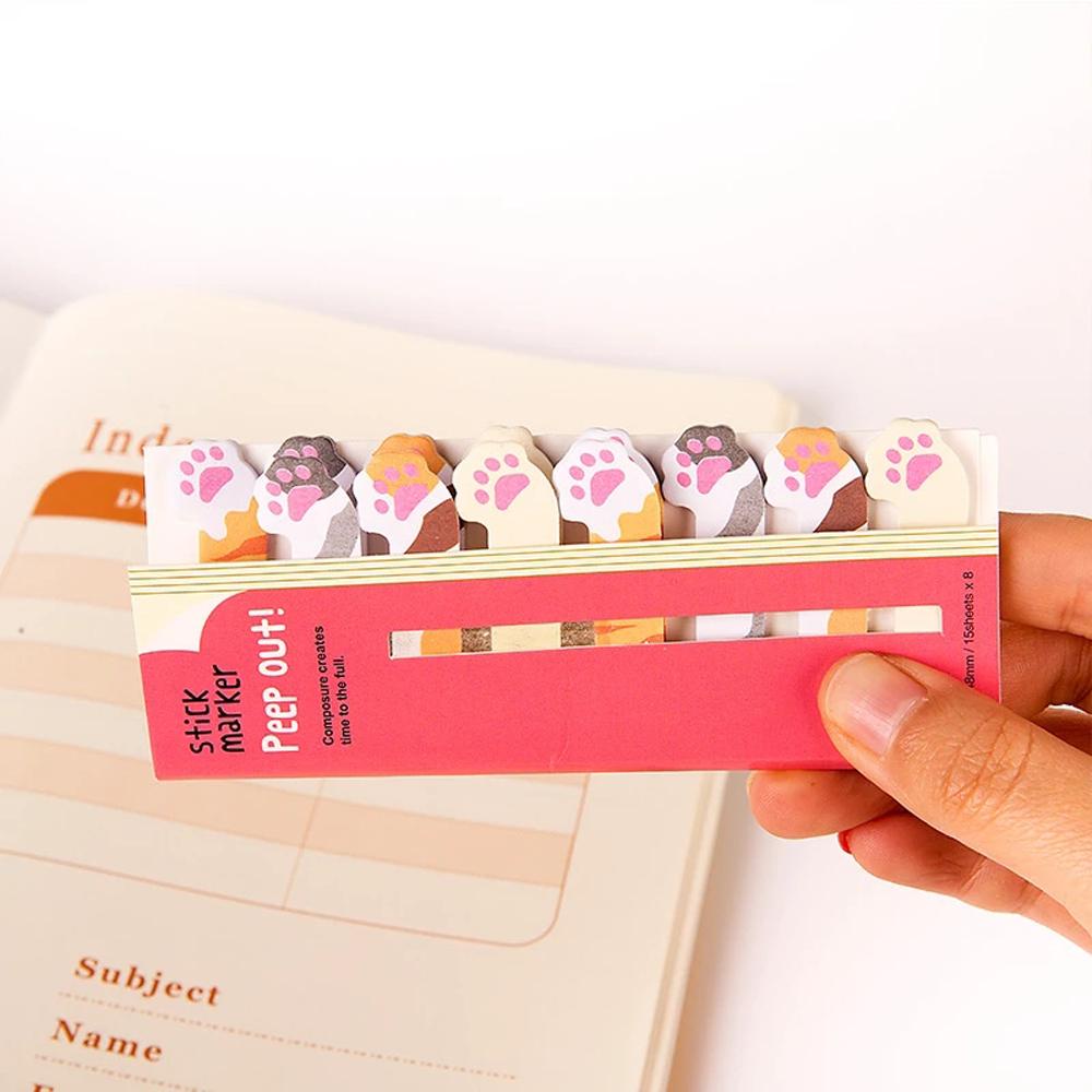 [Elegan] Memo Pad Kreatif Perlengkapan Sekolah Planner Stiker Scrapbooking Kartun Hewan Kertas Catatan Sticky Notes