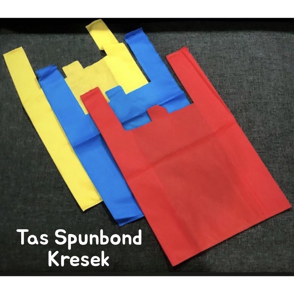 

( PER PCS ) TERMURAH Tas Spunbond Kresek / Tas Kain Kresek Uk. 28X45X12