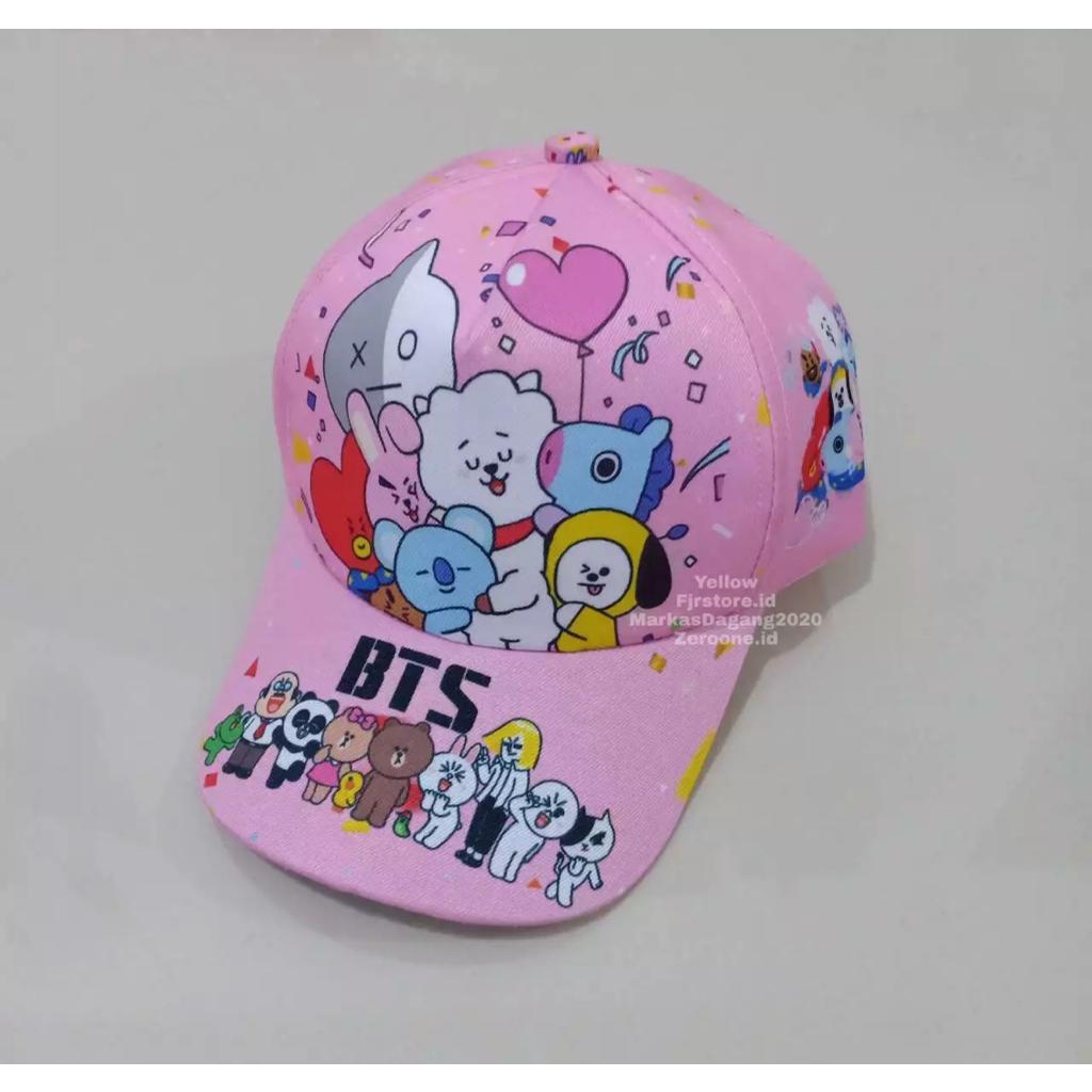 Tas WAISTBAG Anak PREMIUM BT21 PINK Bagus Murah Berkualitas / BTS / ARMY / K-POP / BT21