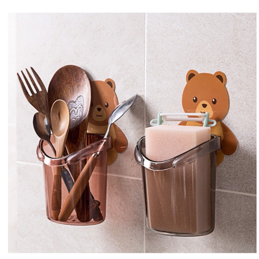 Tempat sikat gigi beruang /rak kamar mandi/gantungan tempel tempat sikat gigi/ beruang dispenser sikat gigi/beruang rak sikat gigi/dispenser sikat gigi odol/tempel sikat gigi/odol serbaguna rak kamar mandi/gantungan odol/beruang gantungan kamar mandi-8