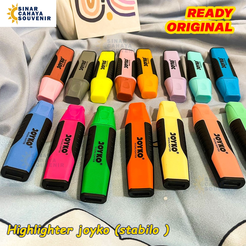 

Highlighter Joyko Stabilo Penanda Warna Warni Alat Tulis Kantor Stationery ATK Murah Lucu