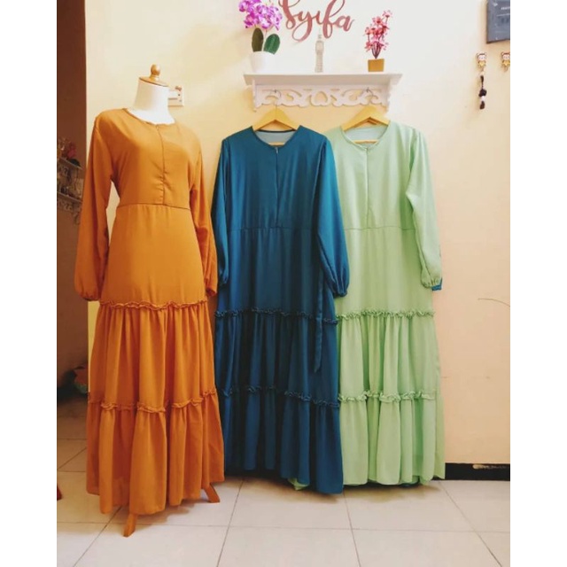 Gamis ceruty polos rempel busui