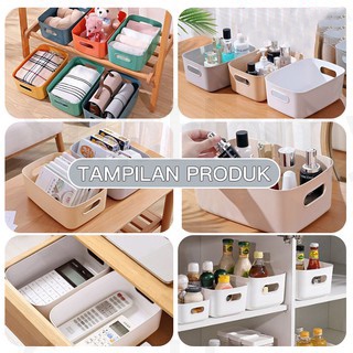 Kotak Penyimpanan Serbaguna/Bin Organizer Multifungsi/Keranjang penyimpanan Serbaguna/plastik STORAGE BOX/Dekstop Storage Box/kotak skincare/keranjang makanan/Bin Pantry Dekstop Storage Box/