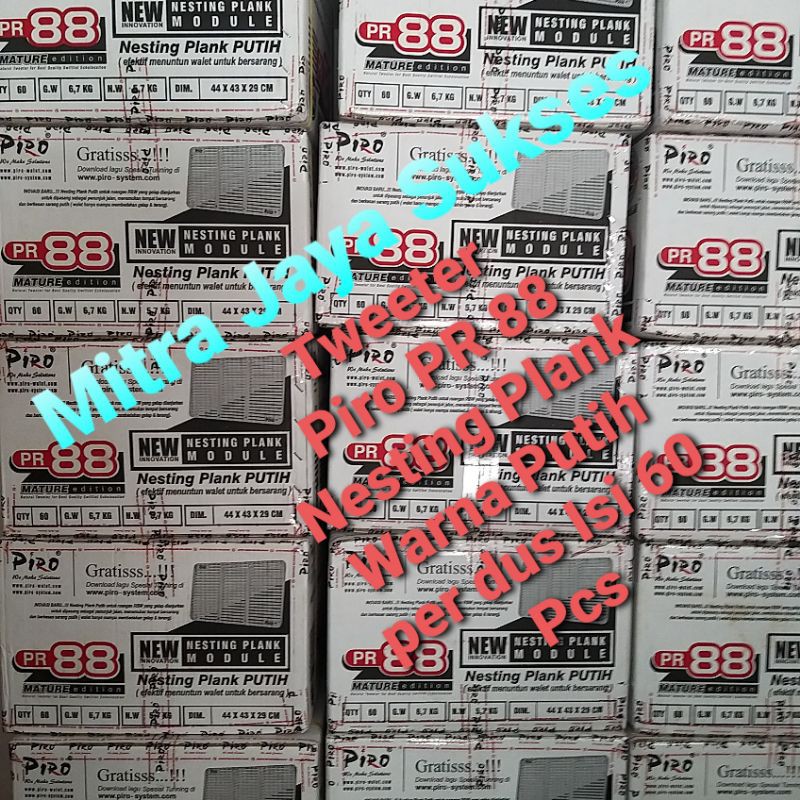 Per Dus Tweeter Walet Piro PR 88 Putih isi 60 pcs  Speaker Walet Piro PR88