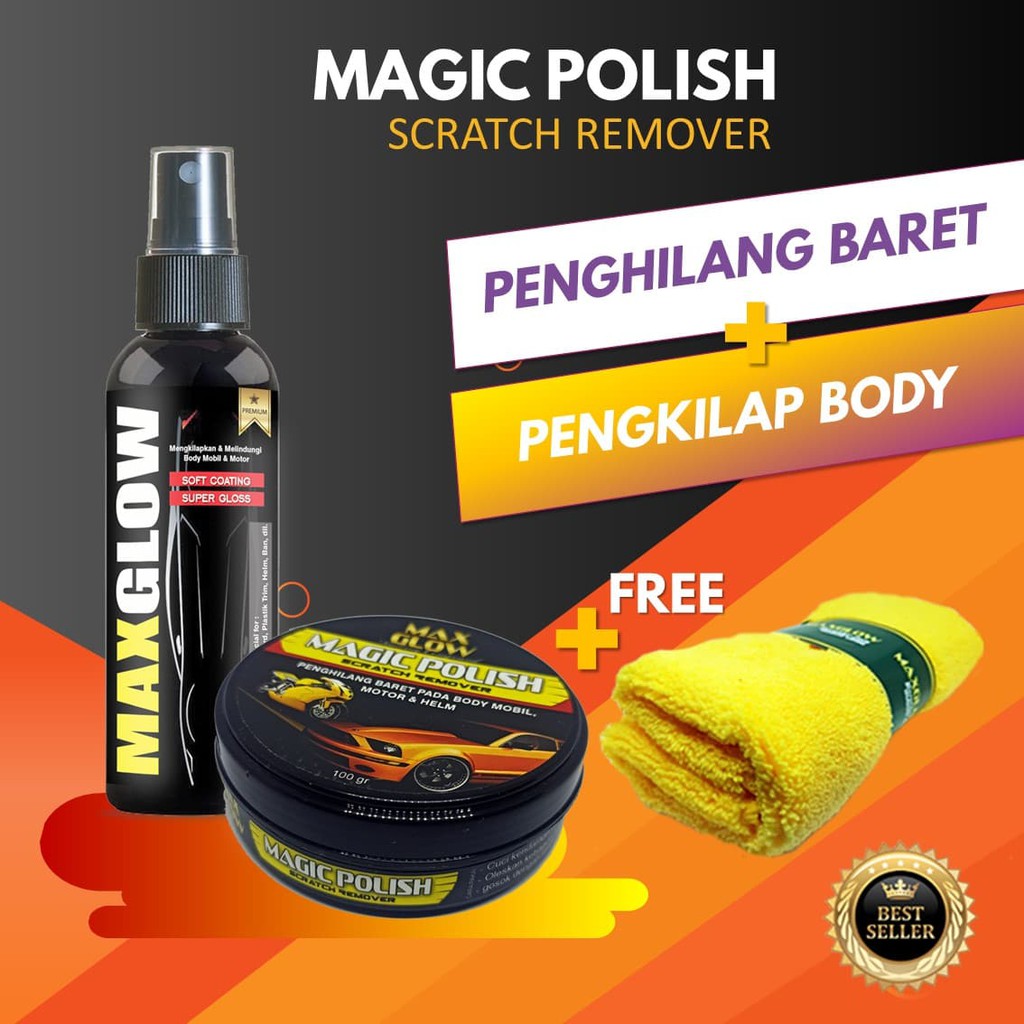 Penghilang Baret / Pengkilap body kendaraan / Penghilang goresan maxglow