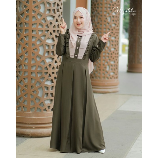 GAMIS DRESS ALESHA  TERBARU //ORI BREND HIJABKU//-2