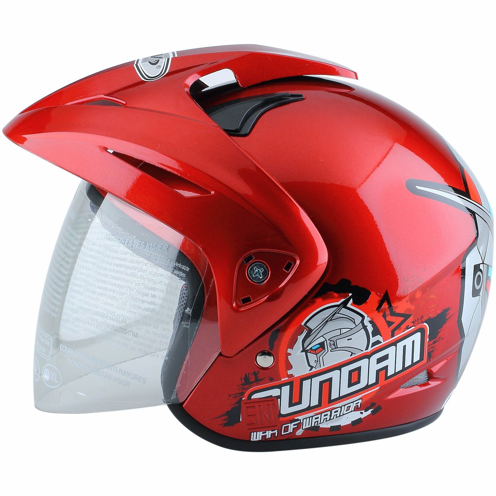 [Helm Anak] WTO Helmet Kids Pet - Gundam 3 - Merah