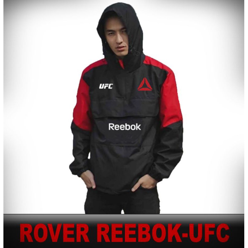 Jaket Cagoule Pria Wanita Termurah Khabib Reebok UFC Rover Running Windbreaker Tracker Playmaker