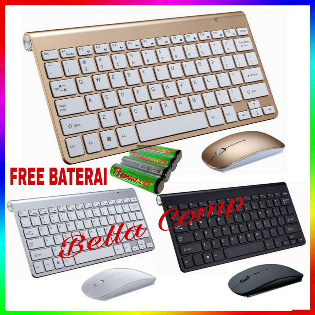 PAKET KEYBOARD WIRELESS + MOUSE WIRELESS 2.4G - JP106 BERKUALITAS HIGH KUALITY