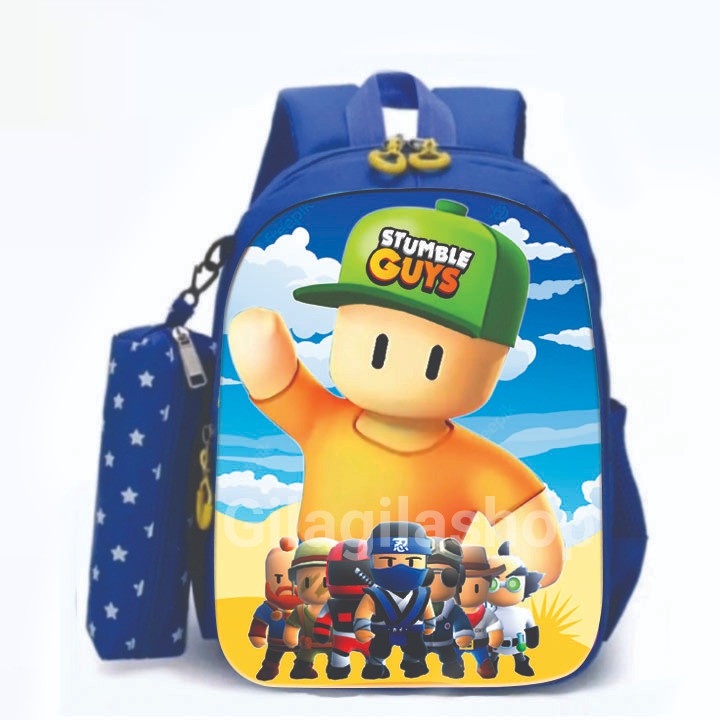 GGS PREMIUM Tas anak sekolah laki laki karakter kartun STUMBLE GUYS ransel terbaru GGGS 2022 bisa bayar di tempat ( COD )