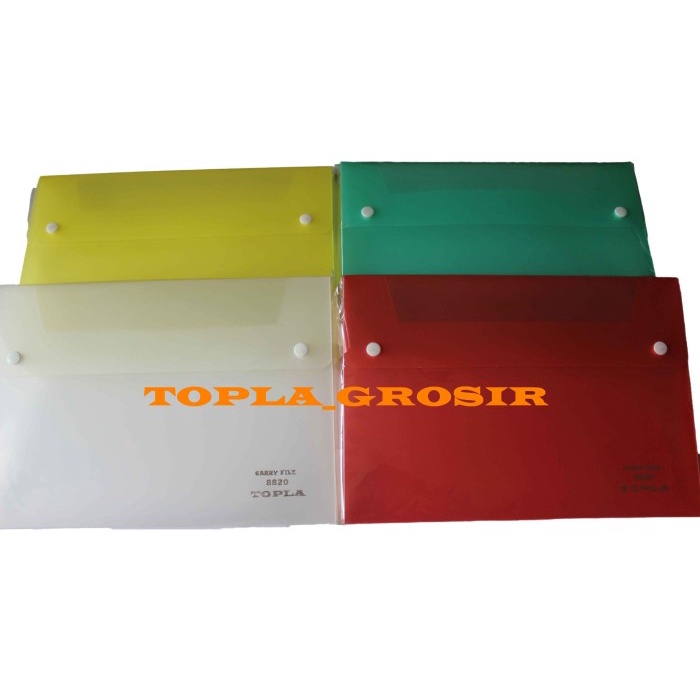 

File-Box- Carry File Case Box File Kancing Folio Tebal Transparan - Cf8820 -Box-File.