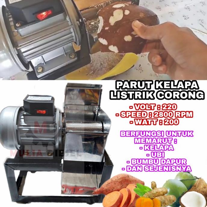 :<:<:<:<] Mesin Parut Parutan Mini Kelapa Ubi Bumbu Dapur Listrik Corong