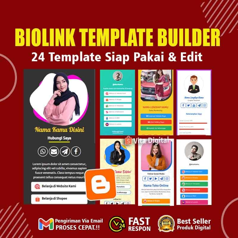 Template Blogger Biolink Builder Multifungsi | Template Blogspot