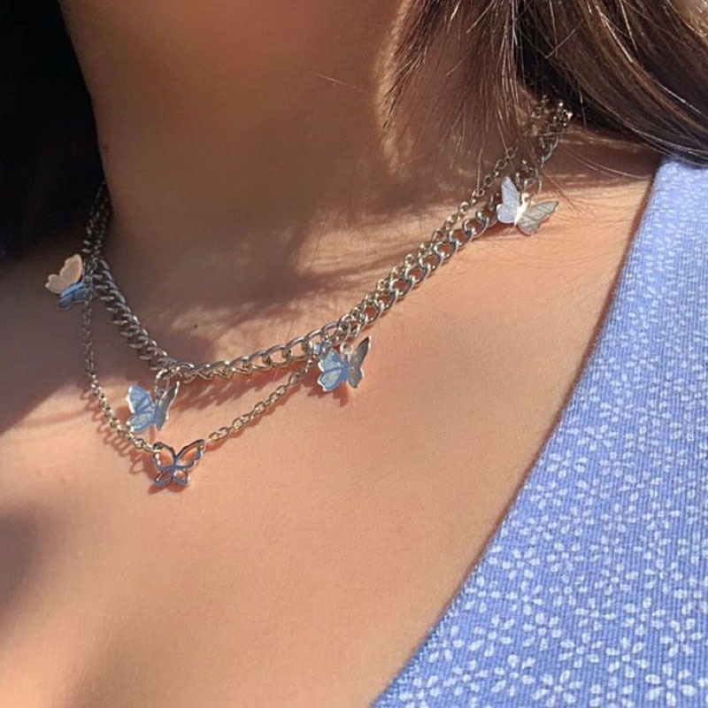 BUTTERFLY BUTTERFLY Kalung Choker Wanita Desain Kupukupubintang Untuk Pestahadiah 2020