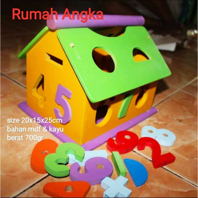 mainan anak - rumah angka