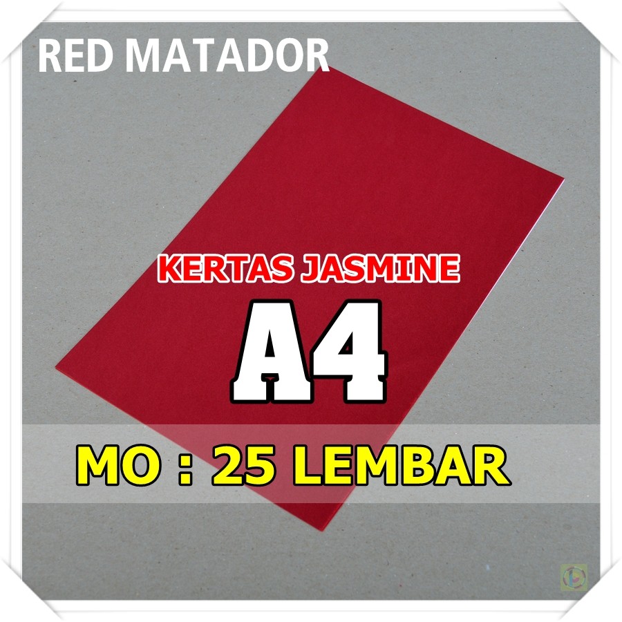 

Kertas Karton Jasmine / Paper Flower A4 RED MATADOR MARUN MAROON