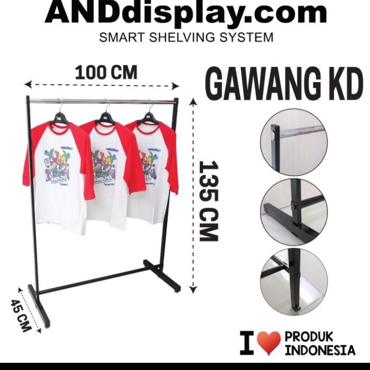 GAWANG BAJU KD T.125 CM - JEMURAN BAJU - STAND HANGER ANDDISPLAY