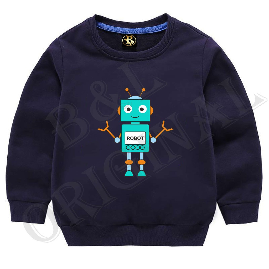 BS//COD//BAJU KAOS ANAK ANAK ROBOT TANGAN PANJANG GOOD QUALITY