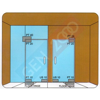 Dorma Universal Light Patch Fitting PT 10 Penjepit Pintu  