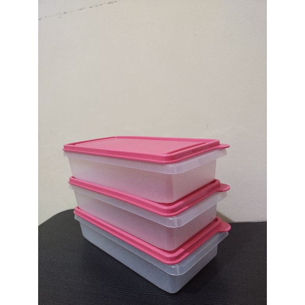 Medium Stak N Stor Base putih bening Tutup Pink (3)