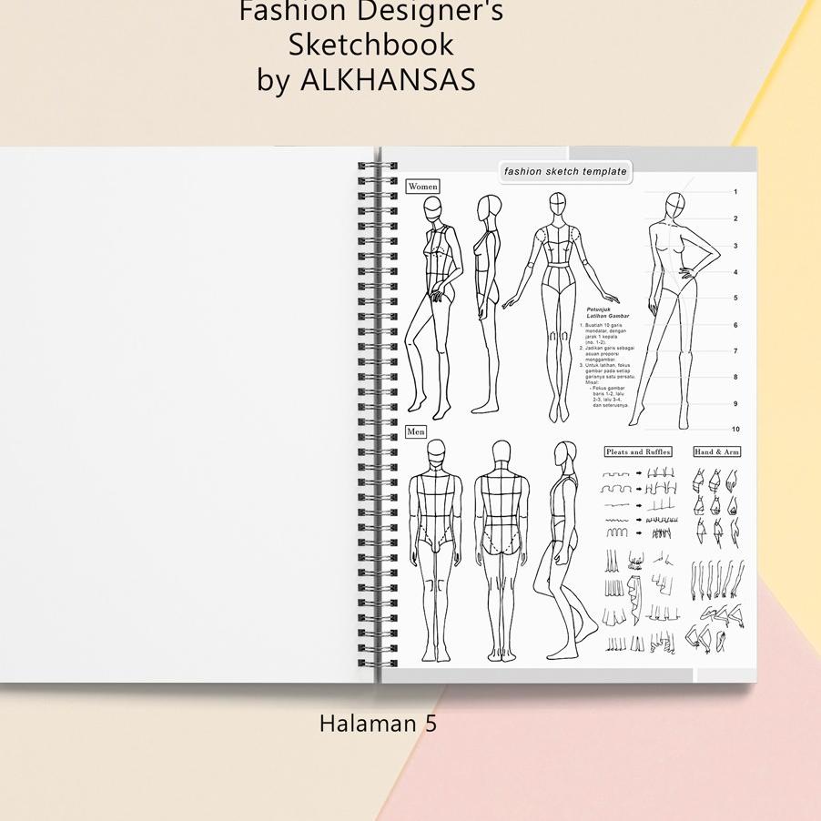 

Terlaris.. Alkhansas - Buku Gambar Fashion Designer (Fashion Designer's Sketchbook) Volume 8