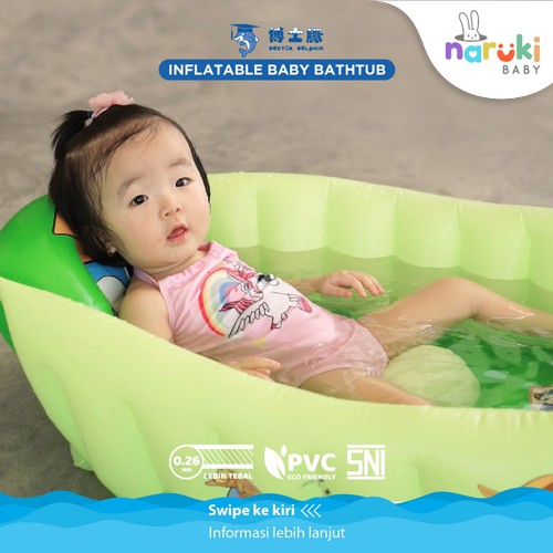 Doctor Dolphin Baby Bathtub Bak Mandi Bayi Tiup Kolam Mandi Bayi