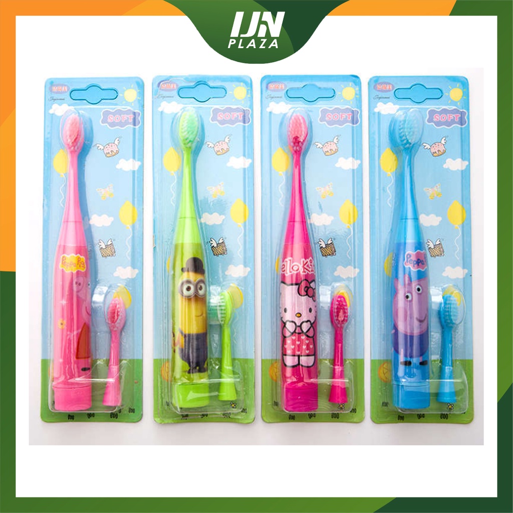 ❤ IJN ❤ Sikat Gigi Electric Untuk Anak Sikat Gigi Anak Elektrik Motif Karakter Lucu Otomatis