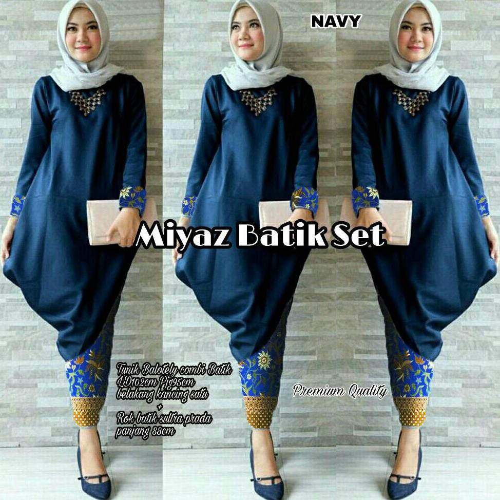 Murah G Set Miyaz Batik Setelan Hijab Semi Kebaya Tunik Wanita Model Terbaru Terlaris Harga Murah