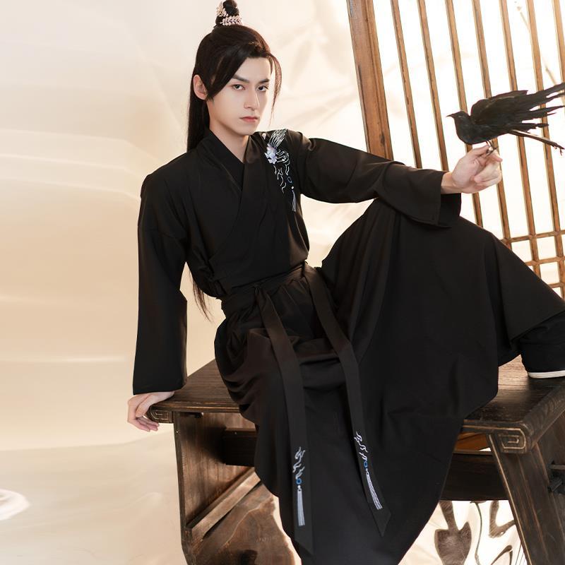 Chinese Han Chinese clothing for men cloak ancient style velvet cloak men's fairy original ancient c